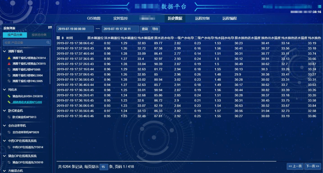 制药设备远程采集监控的运维解决后台